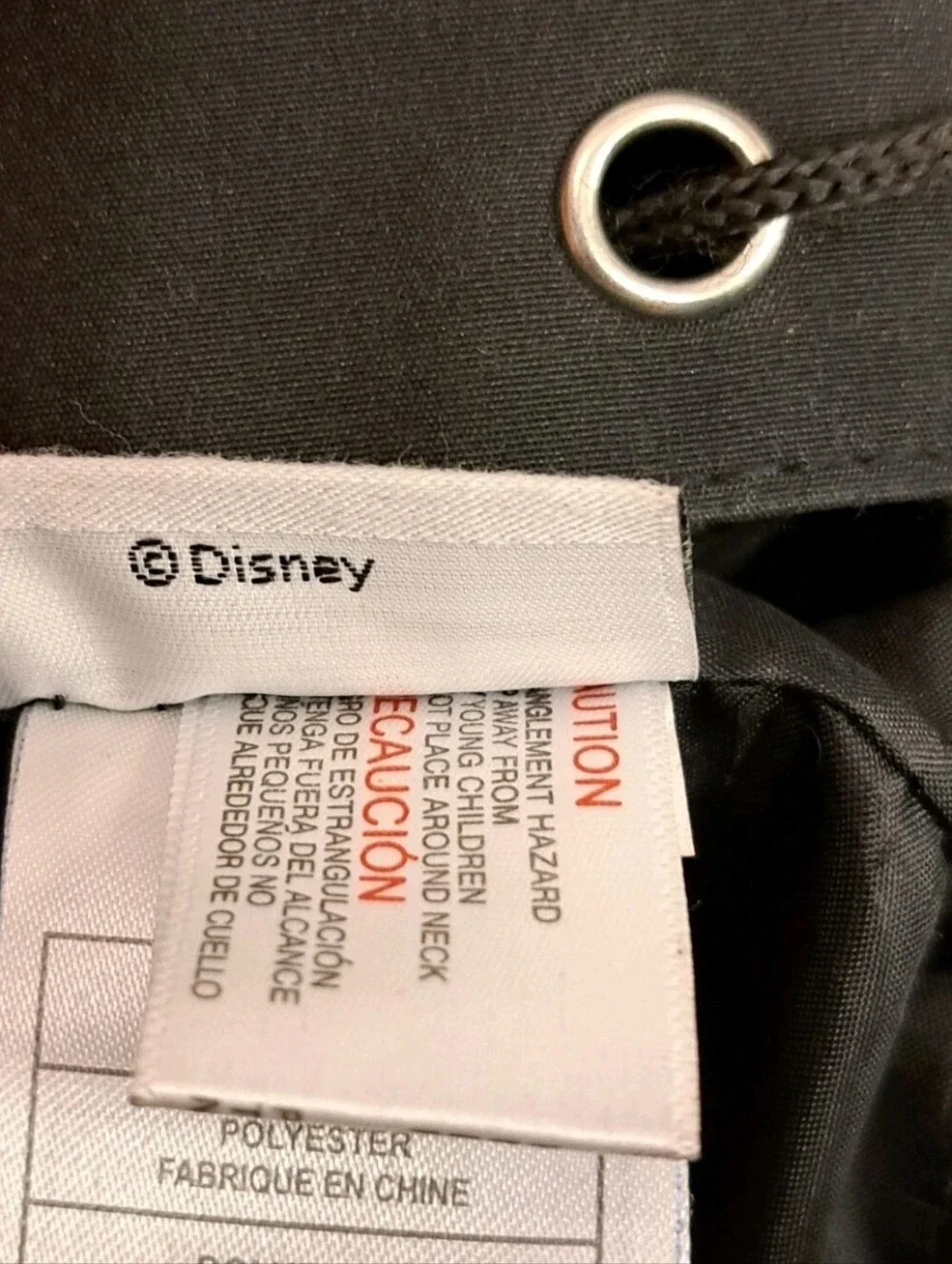 Vintage Large Walt Disney World  Back Pack  Embroidered Black  Nylon